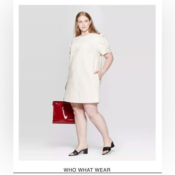 Who What Wear XXL White Denim Feel Dress - Picture 1 of 9